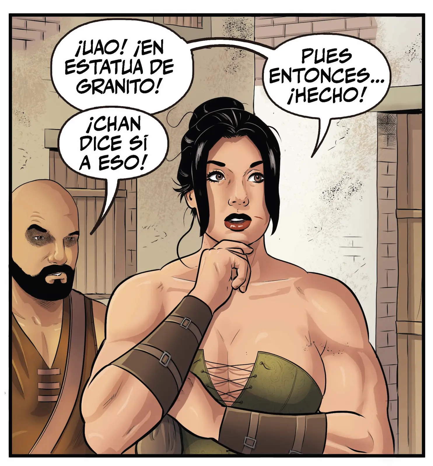 ¡He pensado que prefiero mi miniatura como estatua de granito!